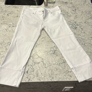 Kut from the kloth white crop jeans